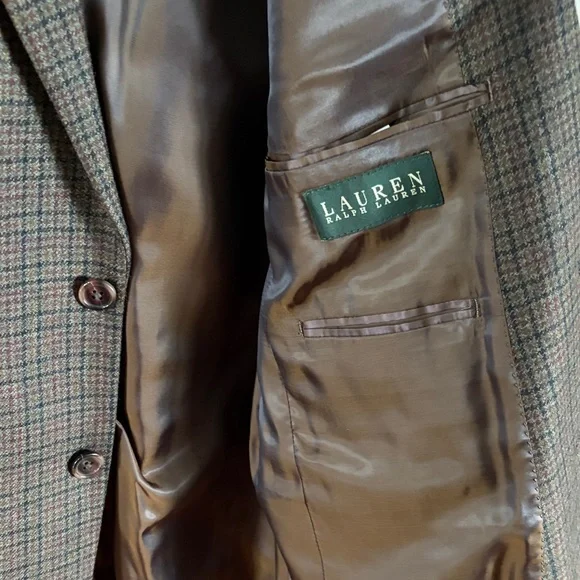 Ralph Lauren Men's Checkered Brown Blazer
